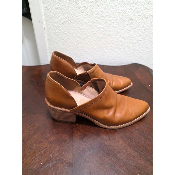 Madewell Women's Tan Leather Pointed Toe Heeled Mules Size 7 - Picture 3 of 12